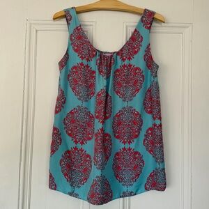 Lilly Pulitzer Teal and Red Tank Top